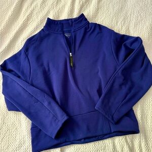 Athleta Blue Quarter-Zip Pullover, size M